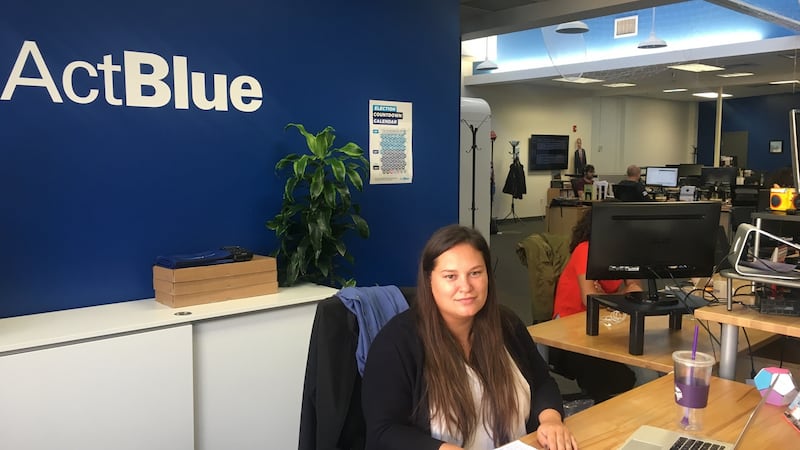 Hannah Brown, of Act Blue, says the average contribution is $35.