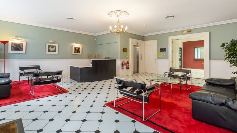 Number 34 is a modern five-storey building which incorporates a traditional Georgian-style facade