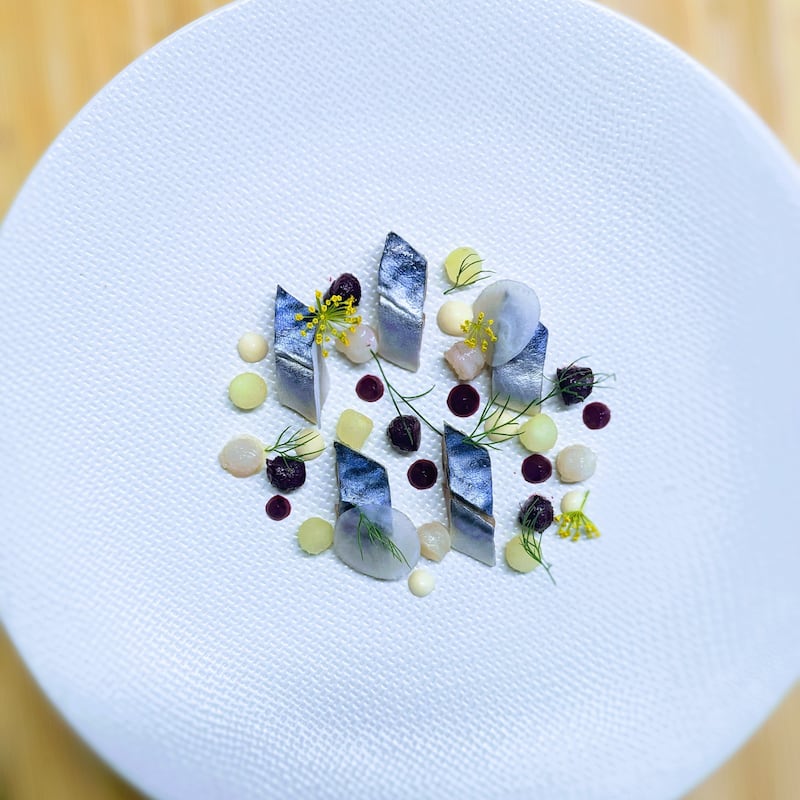 Mackerel dish at Homestead Cottage restaurant, Doolin, Co Clare