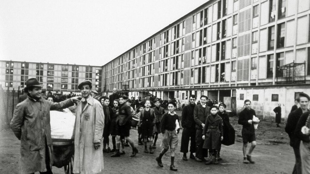 Drancy camp during the war. Photograph: BASSIGNAC/ TURPIN/ Gamma-Rapho via Getty Images