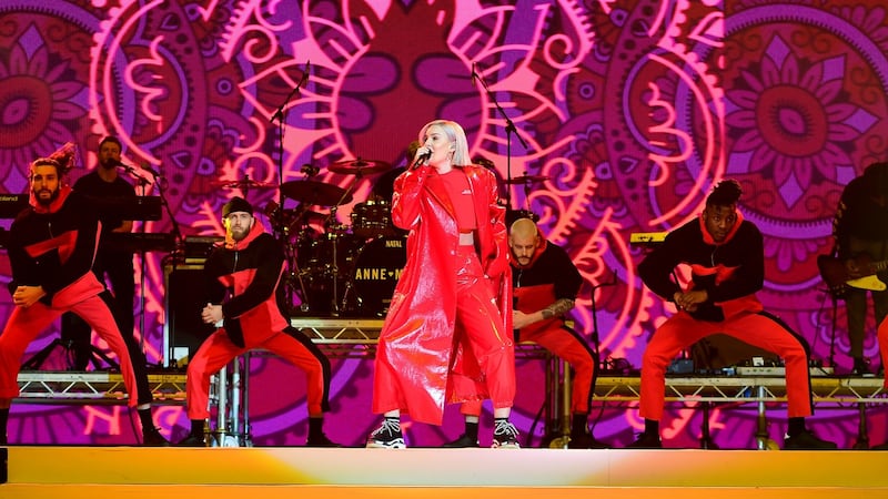 Anne-Marie at London’s O2 Arena. Photograph: Ian West/PA Wire