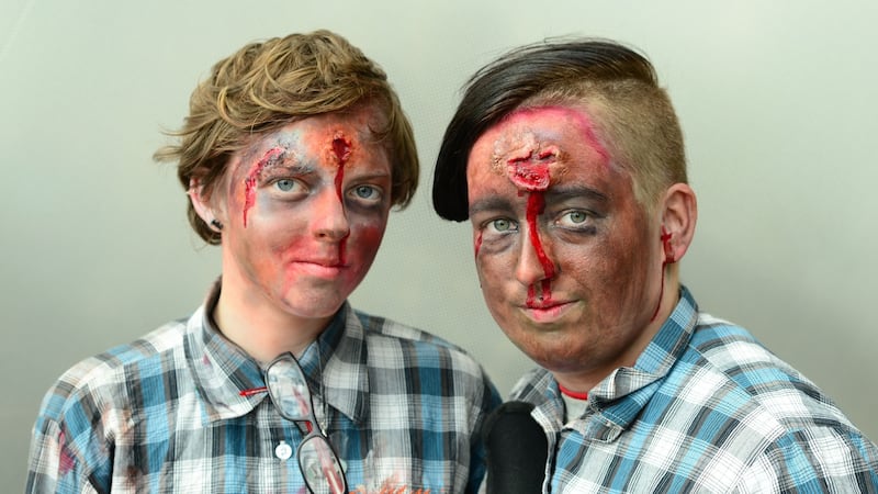 Esther Young and Sinead Huggins from West Cork. Photograph: Dara Mac Dónaill / The Irish Times