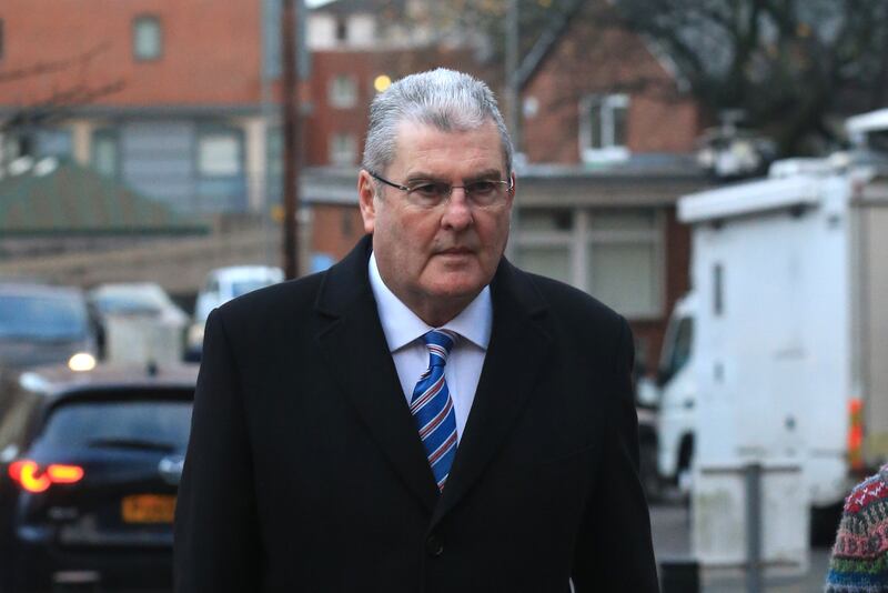 Graham Mackrell, former club secretary of Sheffield Wednesday arrives at court in Preston, northwest England January 14th where he is charged with health and safety offences connected to the Hillsborough disaster which took place at the ground in 1989. Photograph: Lindsey Parnaby/AFP/Getty