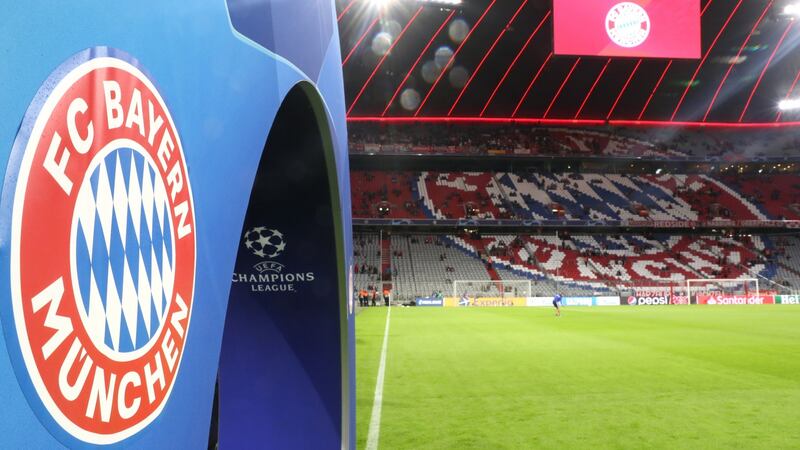 The Allianz Arena ahead of bayern’s Champions League clash with Olympiakos. Photograph: Alexander Hassenstein/Bongarts/Getty