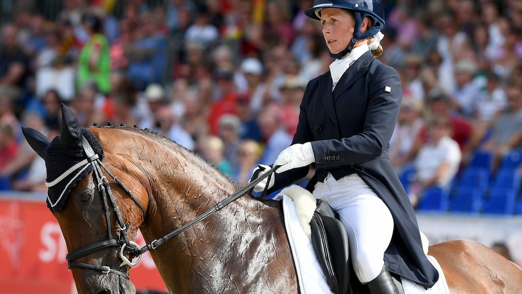 Ireland’s Sarah Ennis finished second in dressage at Millstreet. Photo: Getty Images