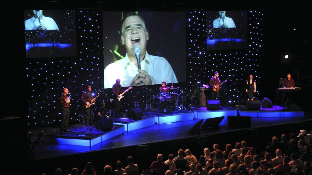 The late Joe Dolan performs at the INEC, in Killarney: the owners of the venue saw profits fall in 2018. Photograph:  Don MacMonagle