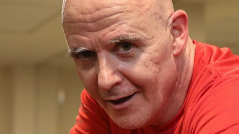 Conor Pope is put through his paces in the Health Club at the Shelbourne by David Smith. Photograph: Crispin Rodwell