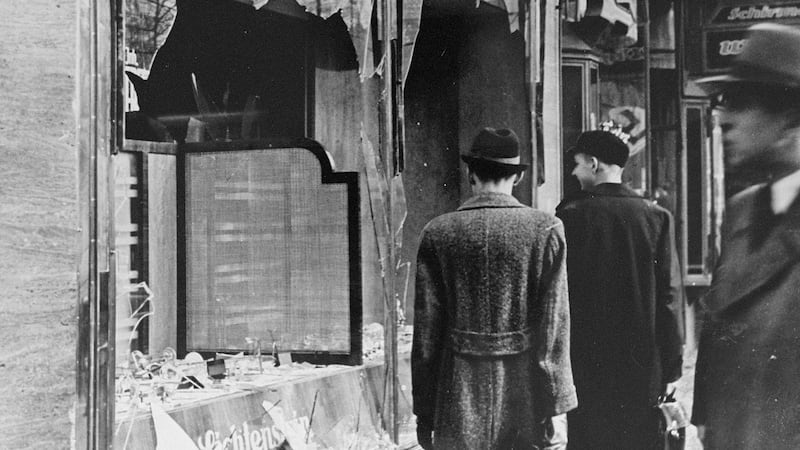 Kristallnacht, when Nazi attacked Jewish-owned businesses.
