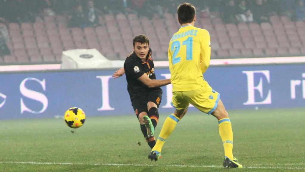 Adem Ljajic (left) of AS Roma is back in the Serbian squad ahead of the friendly against the Republic of Ireland. Photograph: Cesare Abbate/EPA