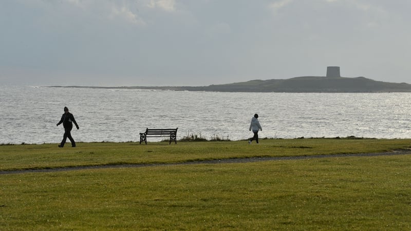 Walking the headland in Skerries. Photograph: Alan Betson