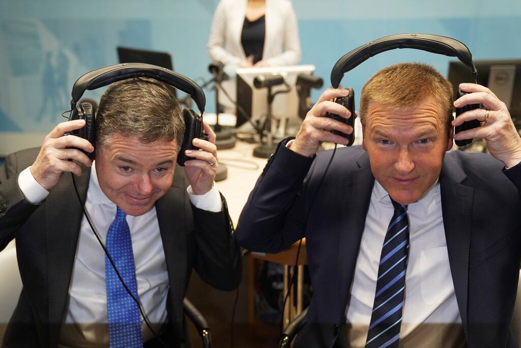 Minister for Finance Paschal Donohoe (left) and Minister for Public Expenditure and Reform Michael McGrath: the Finance Bill contained details of new measures to support businesses through the energy crisis
