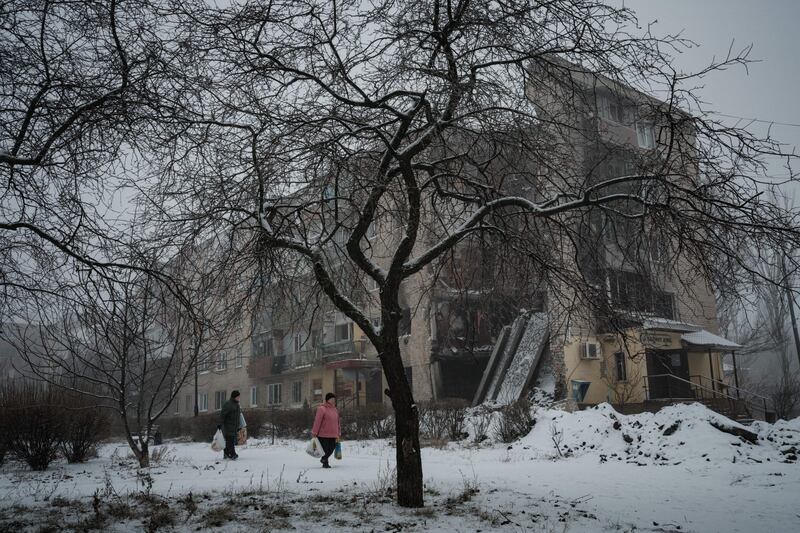 Bakhmut, Donetsk region. Photograph: Yasuyoshi Chiba/AFP via Getty Images