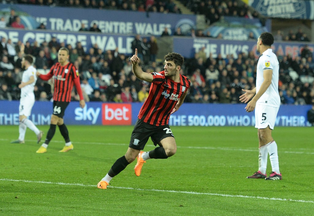 Preston North End's Tom Cannon scored eight goals in a 10-game run. File photograph: Ian Cook/CameraSport/via Getty Images