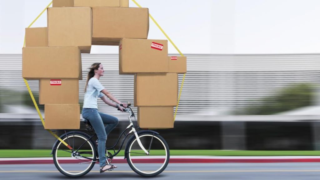 ‘Obviously it was stupid to cycle with anything on the handlebars. Perhaps, for the first time in my life, I will learn from my own mistakes and start using a pannier.’ Photograph: Getty Images