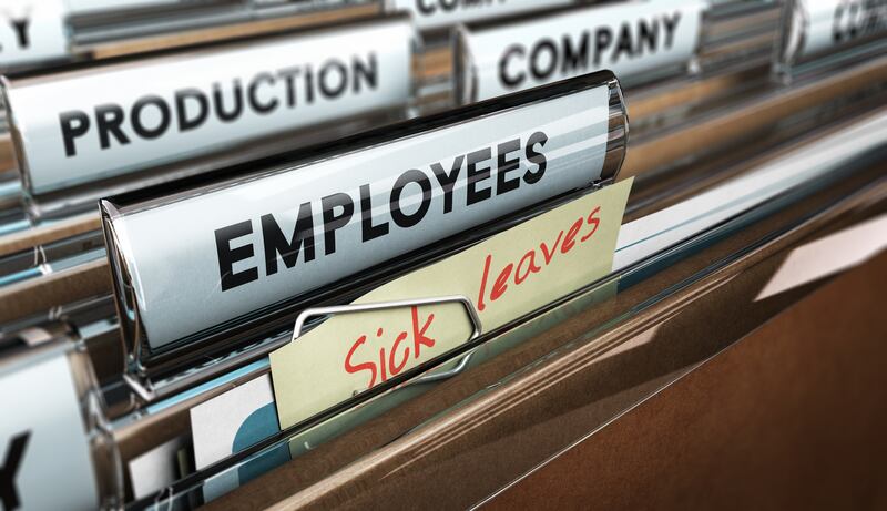 Employers keep records on sick leave. Photograph: iStock
