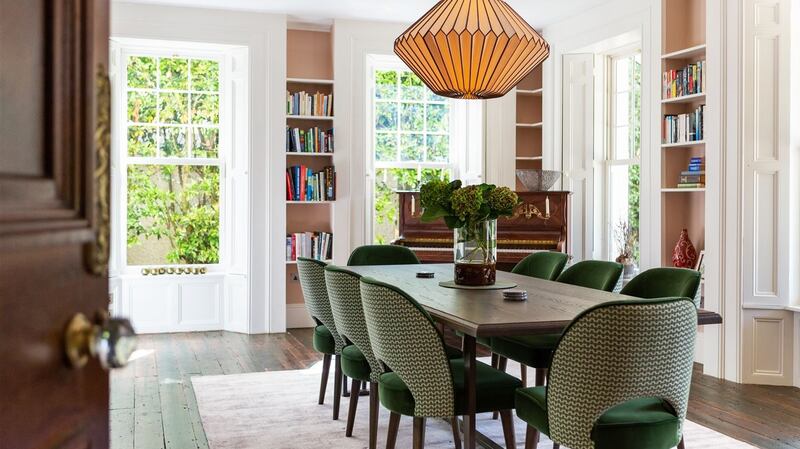 Pine Lodge: the dining room at Saoirse Ronan’s Co Wicklow home