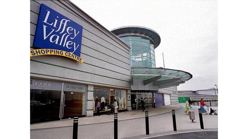 Liffey Valley shopping centre, west Dublin: several Irish property companies looked at the investment prospects at Liffey Valley but did not go as far as making formal offers, in some cases because of the extreme scarcity of bank credit. There was also unease among interested parties about another adjoining six-acre site with town centre zoning.