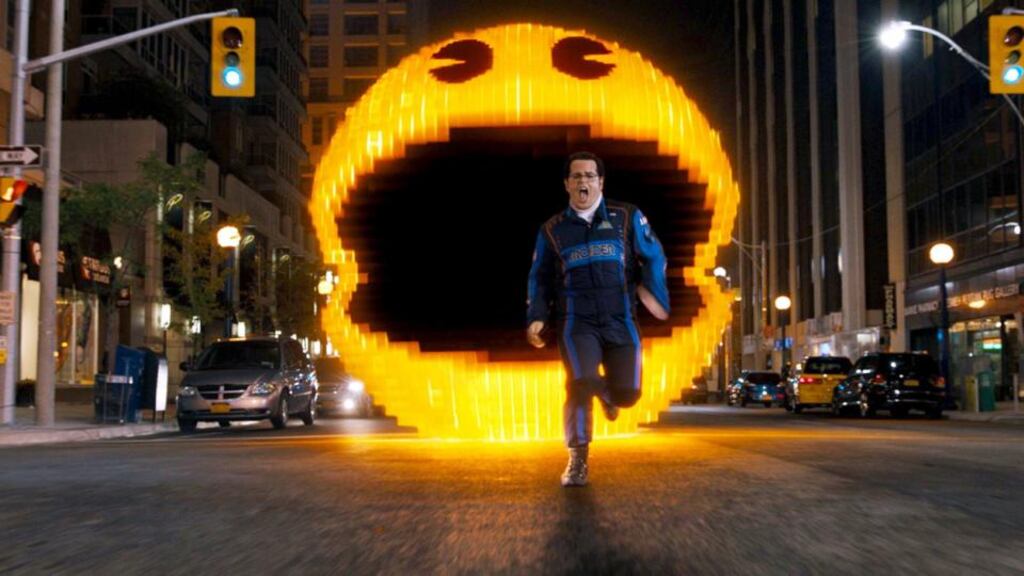 Chasing shadows: Pac-Man and Josh Gad in ‘Pixels’