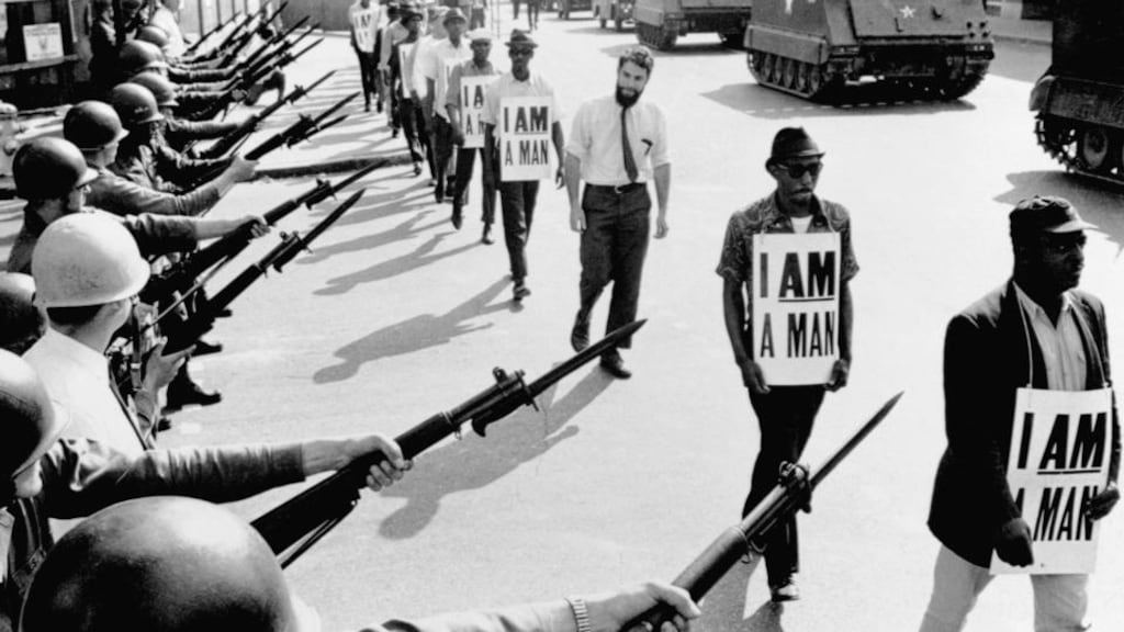 Standing up to racism: civil-rights activists in Memphis, Tennessee, in 1968