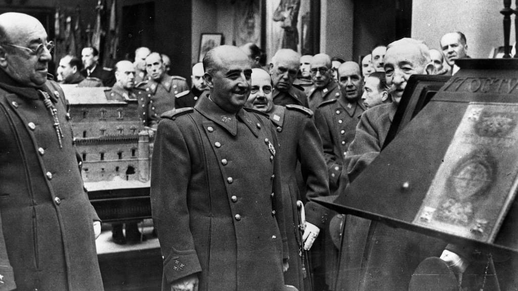 Spanish dictator General Franco  inaugurates a number of new rooms in an army museum, on  March 11th, 1946. File photograph: Keystone/Getty Images