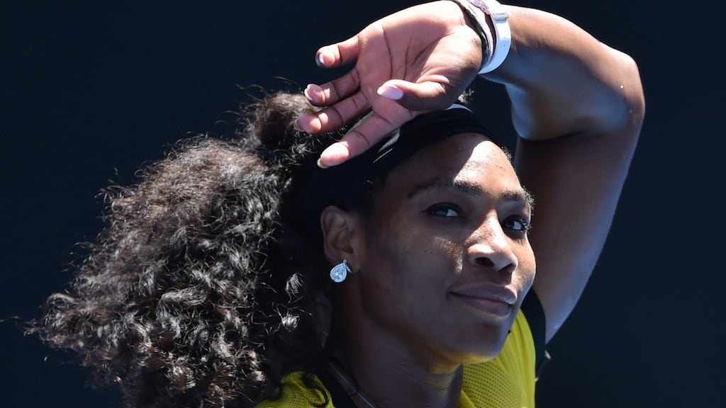 Serena Williams beat Margarita Gasparyan to set up an Australian Open quarter-final date with Maria Sharapova. Photograph: Afp