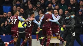Villa’s Goodison win marred by bottle thrown from the crowd