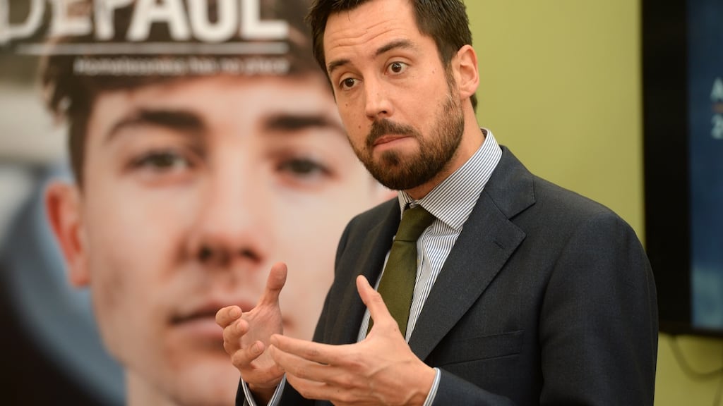 Eoghan Murphy, Minister for Housing, said: ‘We are still very much in the midst of a crisis in homelessness in this country’.  Photograph: Dara Mac Dónaill / The Irish Times