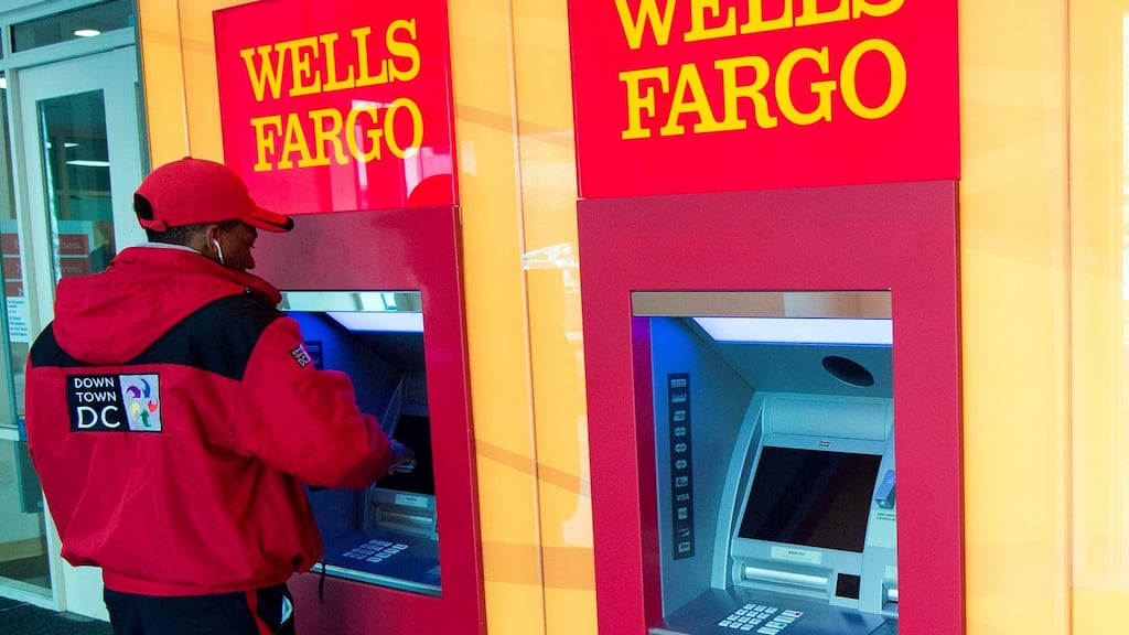 US stocks fell for a second day after Wells Fargo dragged down the banking sector. Photograph: Paul Richards/AFP via Getty