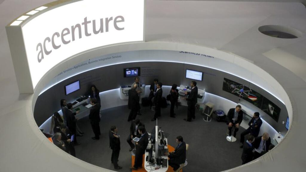 Accenture reported higher-than-expected quarterly profit and revenue on Thursday, helped by growth in outsourcing revenue from North American clients. Photograph: Albert Gea/Files/Reuters