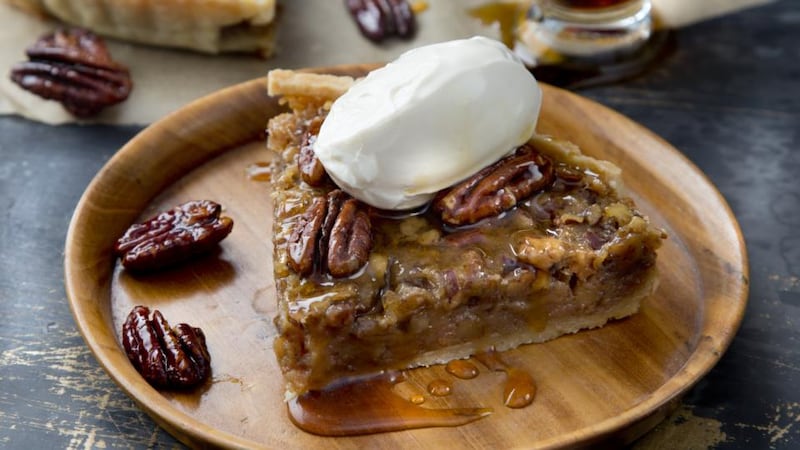 Maple-roasted pecan pie photographed by Harry Weir