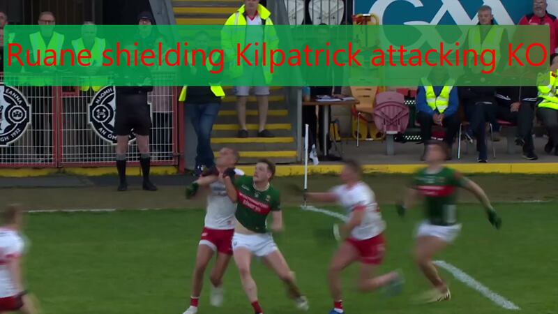 Mayo tried to curb the influence of Conn Kilpatrick by stopping him getting off the ground.