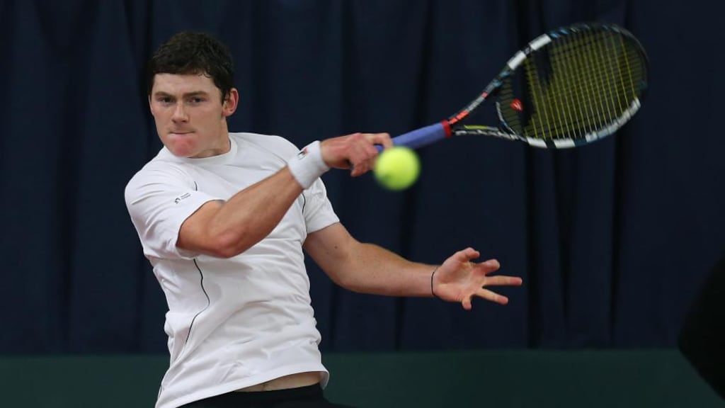 Sam Barry: the fourth seed had a comfortable 6-3 6-2 victory over Germany’s Florian Barth. Photograph: Lorraine O’Sullivan/Inpho