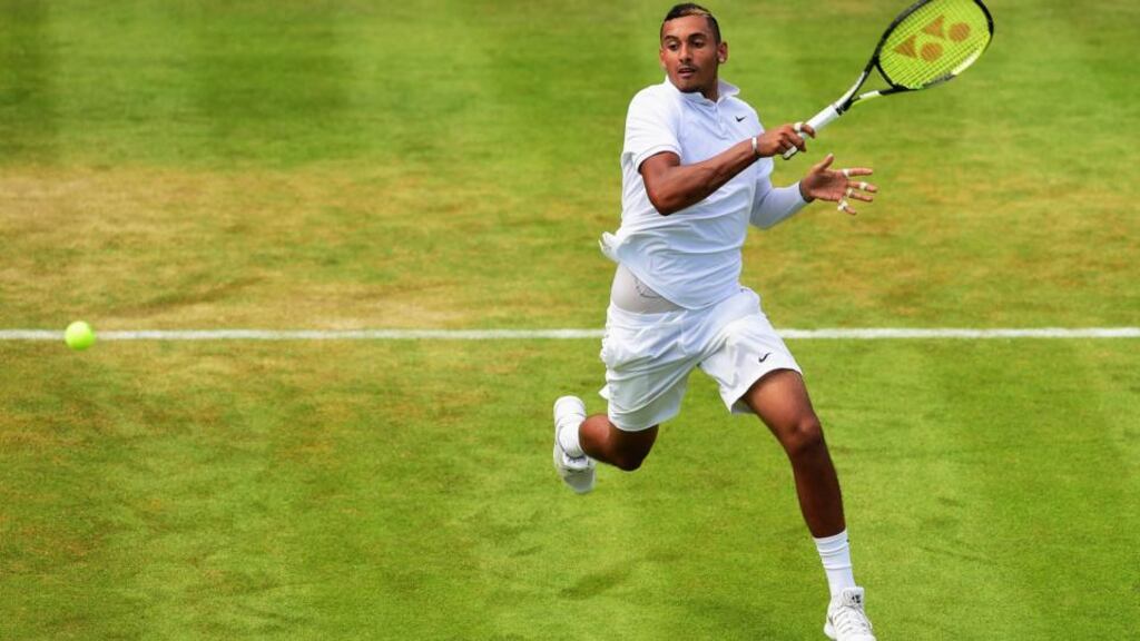 Australia’s Nick Kyrgios – he feeds off distraction and it seems to make him better. Photograph: Shaun Botterill/Getty Images
