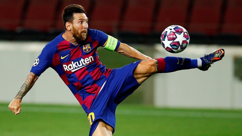 Lionel Messi’s Barcelona will face competition favourites Bayern Munich on Friday. Photograph: EPA