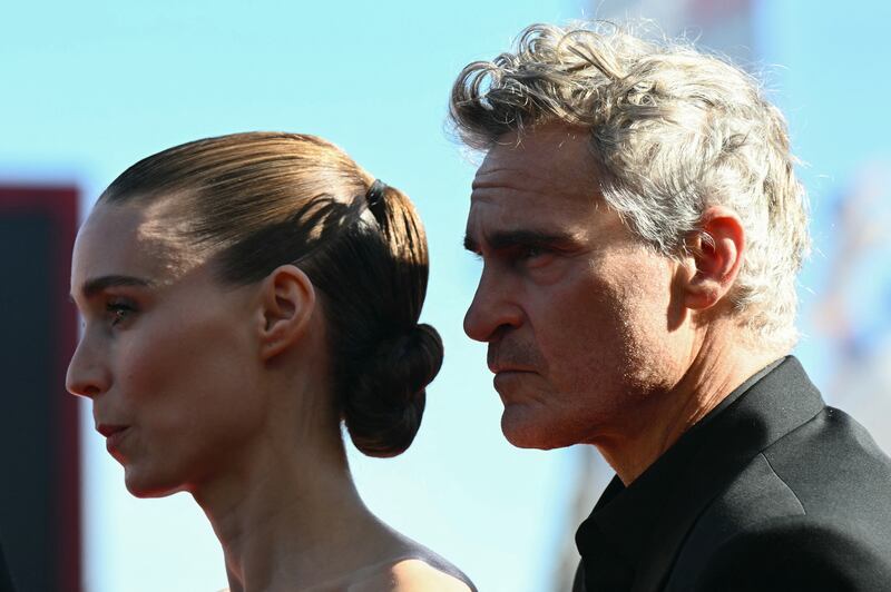 Joaquin Phoenix and Rooney Mara on the red carpet in Venice earlier this year. Photograph: Stefano Relladini/AFP/Getty