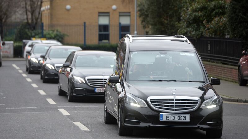 The funeral of Teresa (Tessie) Carroll, a former Street Trader, at Cumberland Street Market in Dublin, Photograph: Dara Mac Dónaill