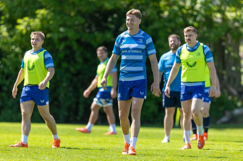 Jordie Barrett at Leinster Rugby Squad Training in Rosemount, UCD on Monday. Photograph: Tom Honan/Inpho