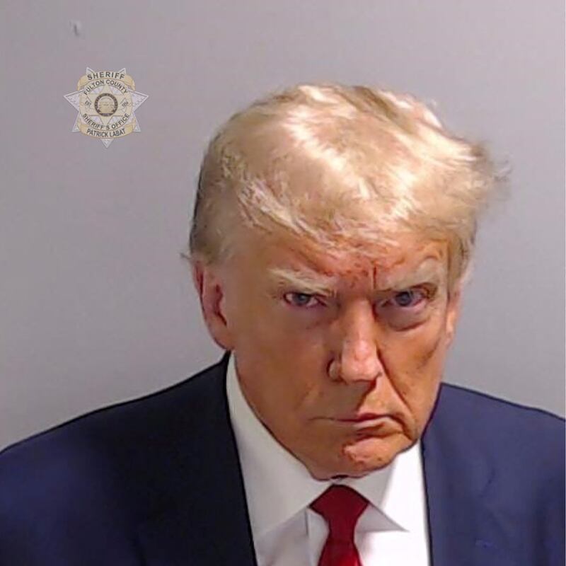 The image released by the Fulton county sheriff will be inescapable, forever establishing Trump as the only president to be criminally prosecuted with a mugshotPhotograph: Fulton County Sheriff's Office via the New York Times)