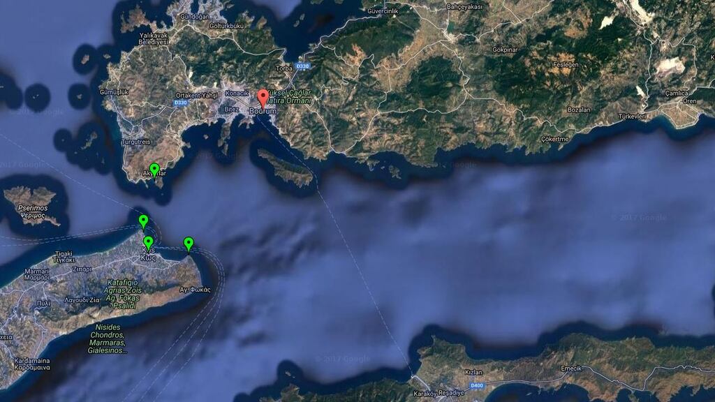 The quake, which struck at 1.31am (11.31pm Irish time on Thursday), was located off the southwestern coastal city of Marmaris, the USGS said. It was close to the Turkish town of Bodrum and the Greek island of Kos in the Dodecanese Islands archipelago. File photograph: Google Street View