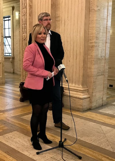 Sinn Féin’s Northern  leader Michelle O’Neill  said her party wanted to fight the election “very strongly” on the grounds of opposition to Brexit and austerity. Photograph: Deborah McAleese/PA Wire