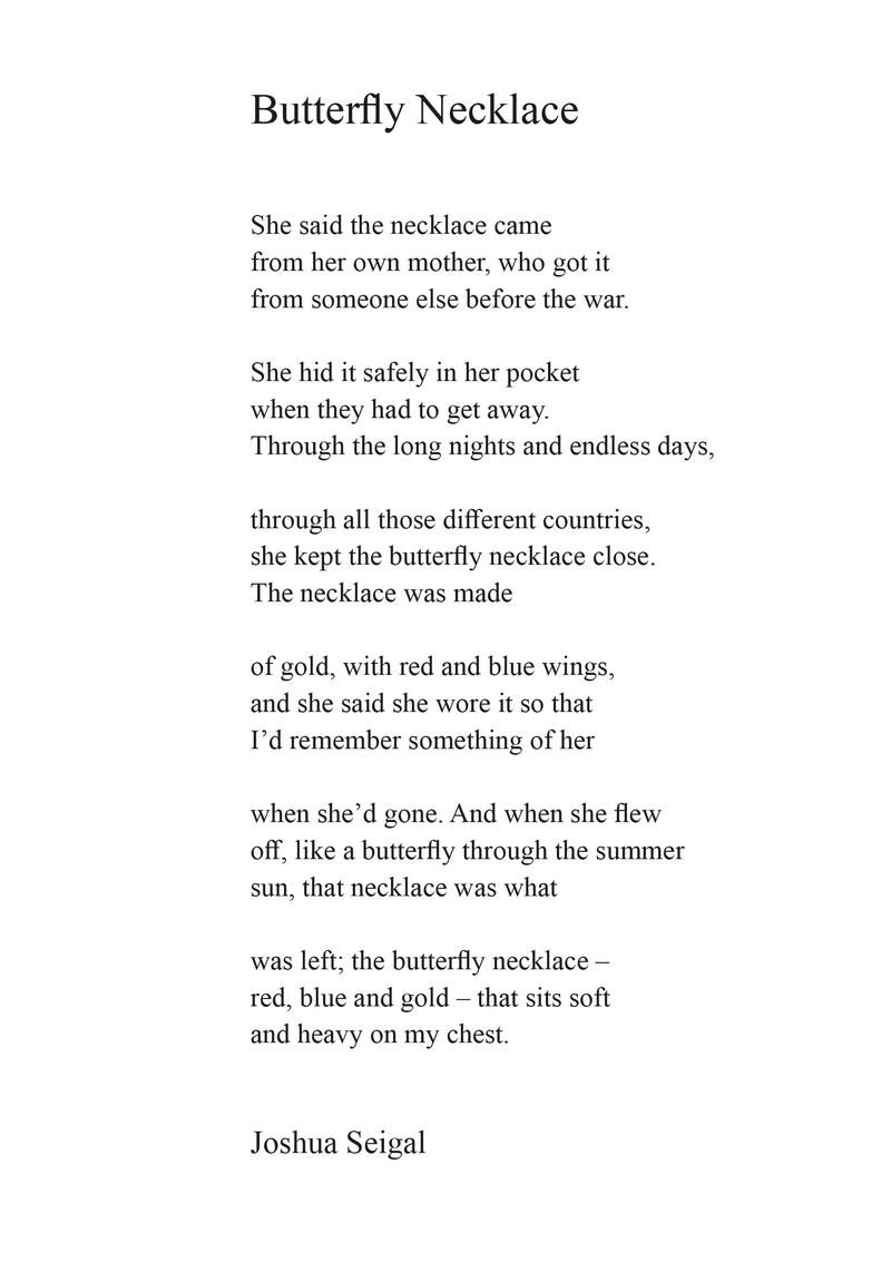 Butterfly Necklace by Joshua Seigal