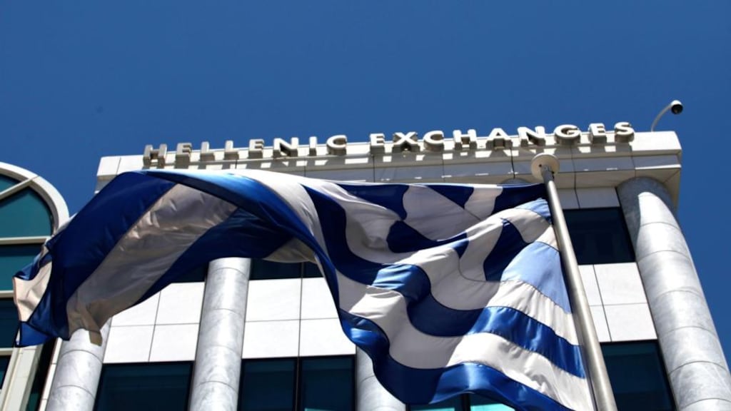 Outside the Hellenic stock exchange in Athens: the new Cambria Global Value ETF specialises in undervalued markets, like Greece. Photograph: chris ratcliffe/bloomberg