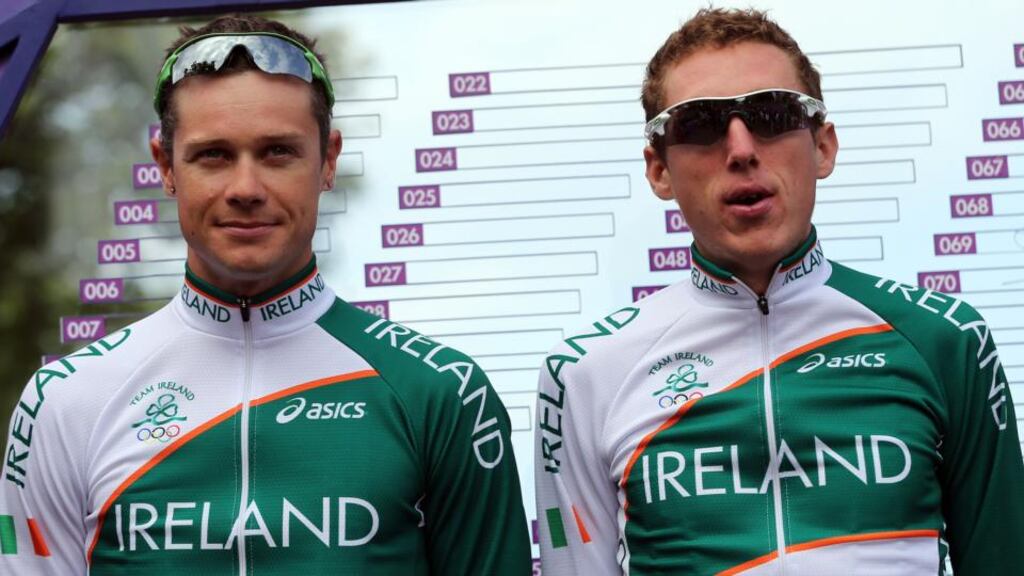 Obviously my cousin Nicolas Roche and I aren’t team-mates like when we were in the London Olympics together, but we still may be able to help each other out. Photograph: Bryn Lennon/Getty Images