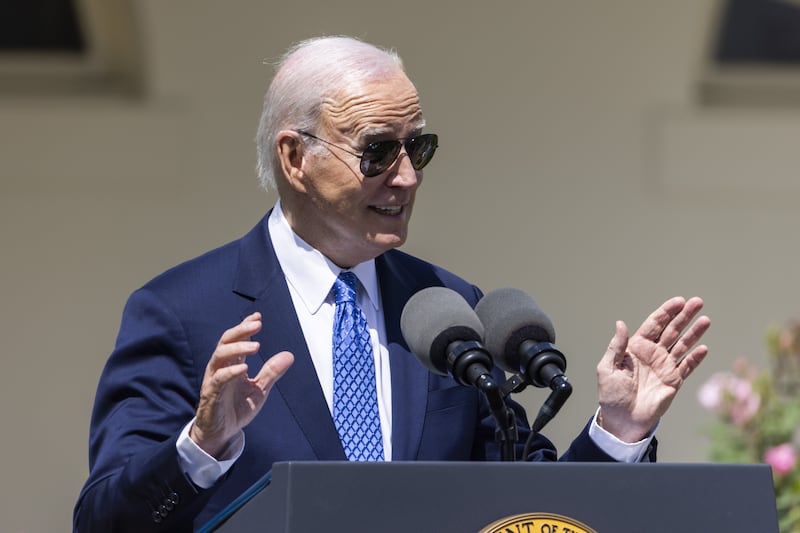 US president Joe Biden : his administration is trying to play down fears that the US is seeking to hobble the Chinese economy. Photograph: Jim Lo Scalzo/EPA