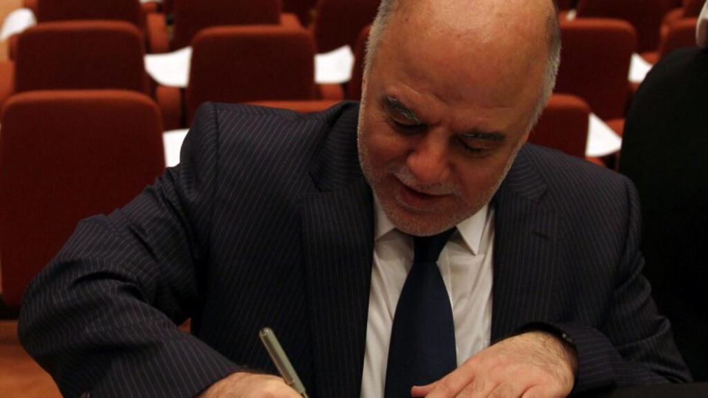 Iraqi prime minister Haider al-Abadi Abadi’s urgent political task will be to stop Iraq’s rapid disintegration and to halt the rise of Islamic State (Isis), which has seized vast swaths of northern and western Iraq. Photograph: EPA/Ali Abbas
