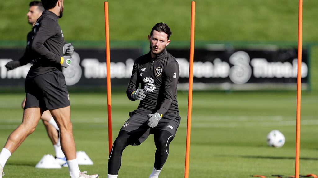 Ireland’s Alan Browne during training ahead of the Nations League match against Finland. Photo: Laszlo Geczo/Inpho