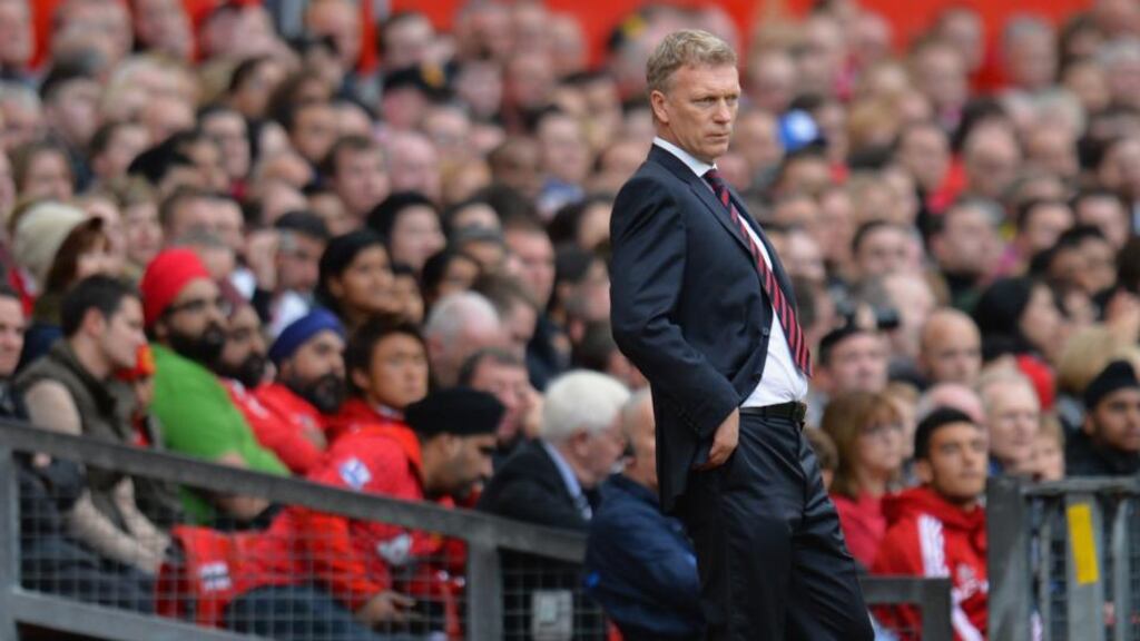 Manchester United manager David Moyes during Saturday’s match against Southampton at Old Trafford.