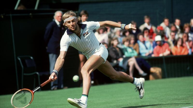 Sweden’s Björn Borg in action during the 1981 Wimbledon Championshops. Photograph: Tony Duffy /Allsport