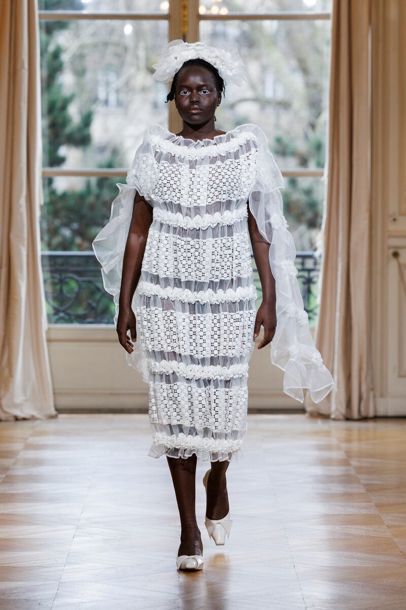 Róisín Pierce's O Lovely One, Girl that Fell from a Star at Paris Fashion Week. Photograph: Ik Aldama