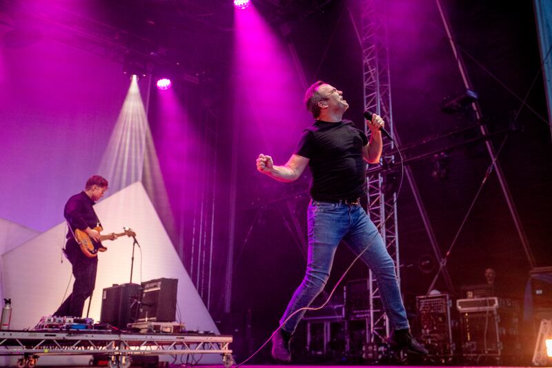 Samuel T Herring waking right up in Collins Barracks. Photograph: Tom Honan